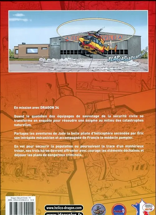 Verso de l'album Dragon sécurité civile Tome 1 Le Secret de Nîmes