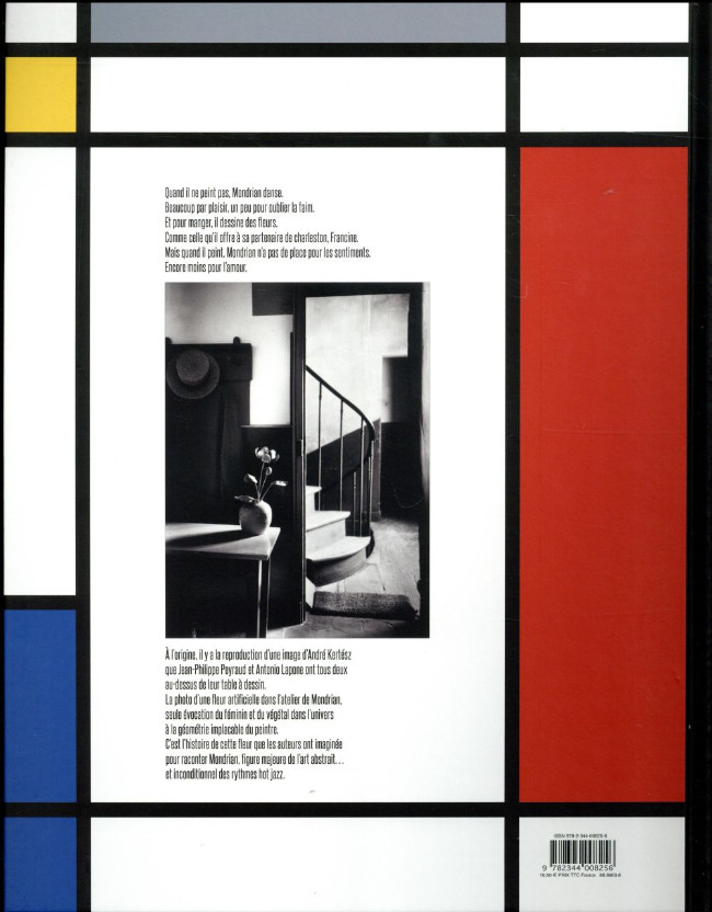 Verso de l'album La Fleur dans l'atelier de Mondrian