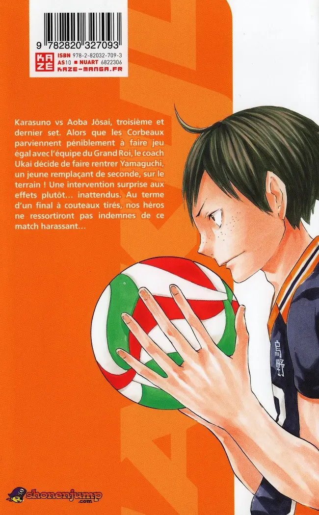 Verso de l'album Haikyu !! Les As du Volley 8