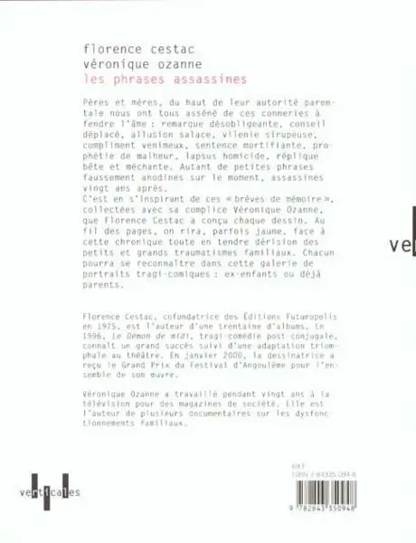 Verso de l'album Les phrases assassines