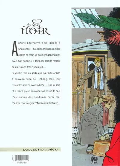 Verso de l'album Le Lys noir Tome 3 Le voyage du Lys