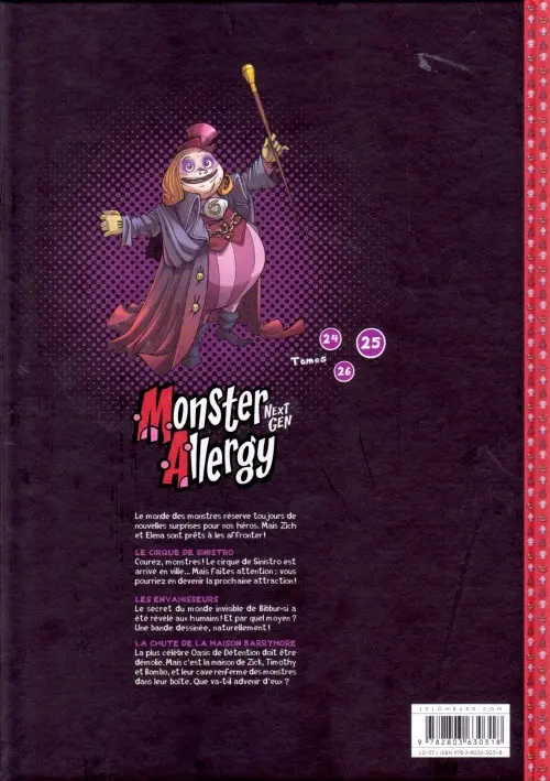 Verso de l'album Monster Allergy Next Gen Tome 2