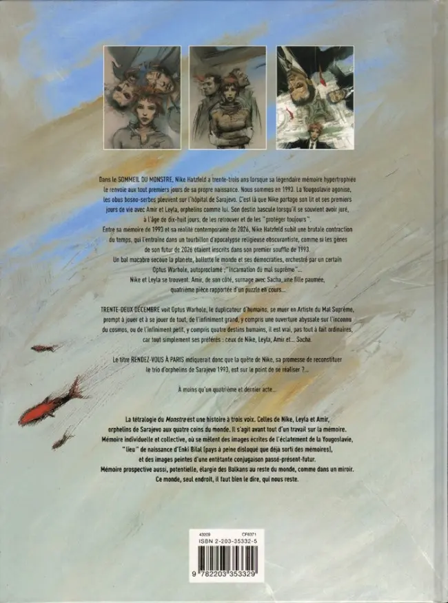 Verso de l'album Monstre Tome 3 Rendez-vous à Paris