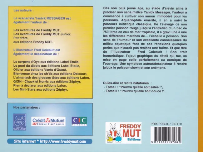 Verso de l'album Ouïes-dire & Récits natatoires Tome 1 Pourvu qu'elle soit salée !
