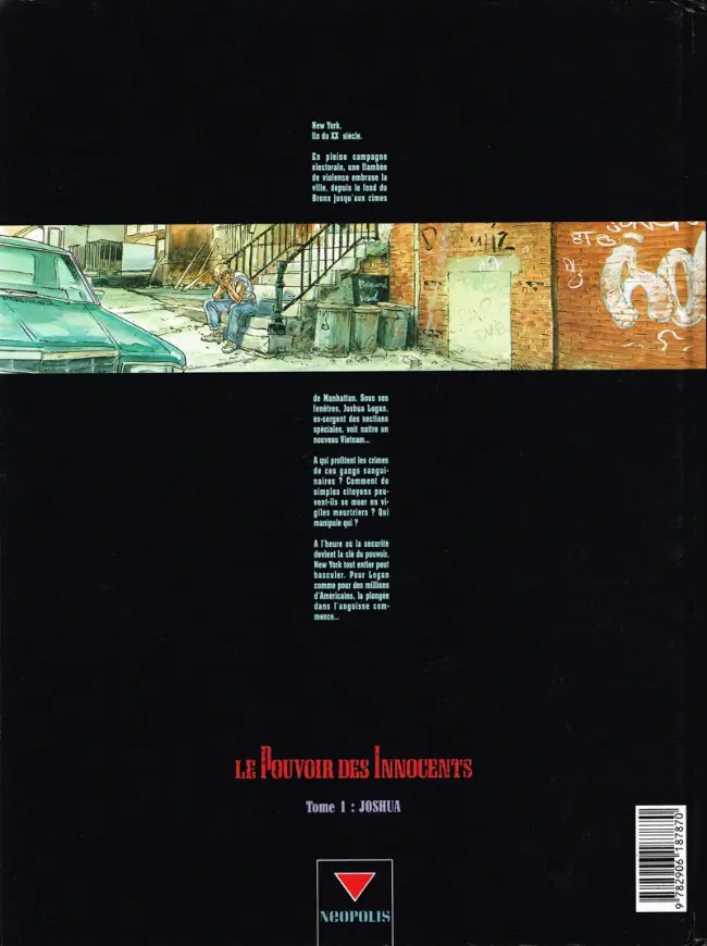 Verso de l'album Le Pouvoir des Innocents Tome 1 Joshua