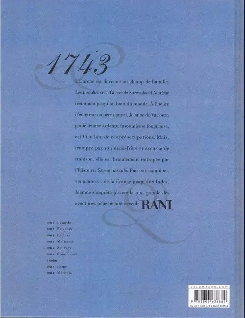 Verso de l'album Rani Tome 6 Condamnée