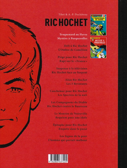 Verso de l'album Ric Hochet Tome 1 Traquenard au Havre - Mystère à Porquerolles