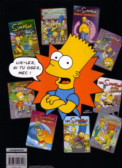 Verso de l'album Les Simpson Tome 10 Extravaganza