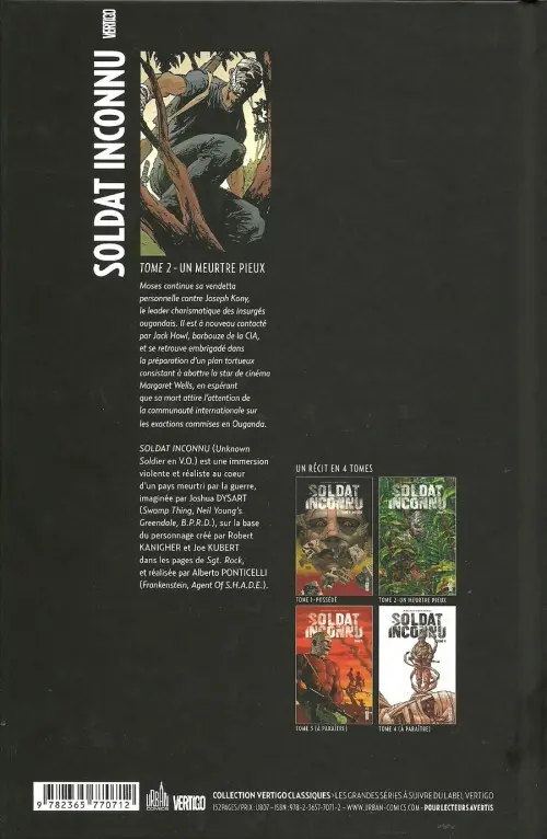 Verso de l'album Soldat inconnu Tome 2 Un meutre pieux