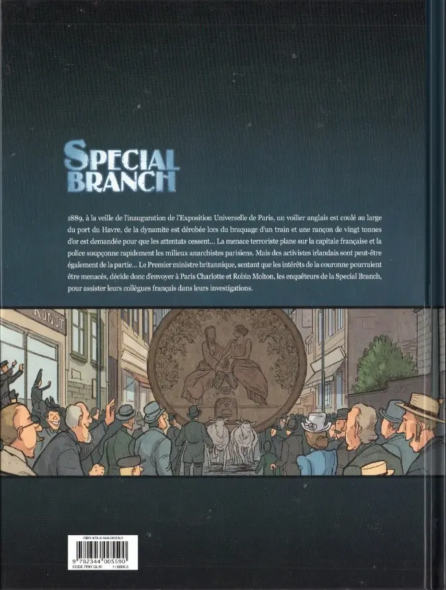 Verso de l'album Special Branch Tome 5 Paris la noire
