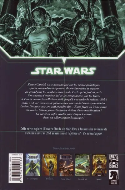 Verso de l'album Star Wars - Chevaliers de l'Ancienne République Tome 5 Sans pitié !