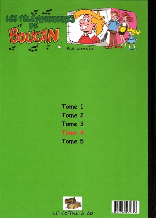 Verso de l'album Les Télé-aventures de Boucan Tome 4
