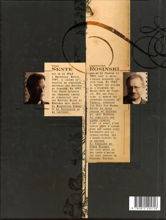 Verso de l'album La Vengeance du Comte Skarbek Tome 1 Deux mains d'or