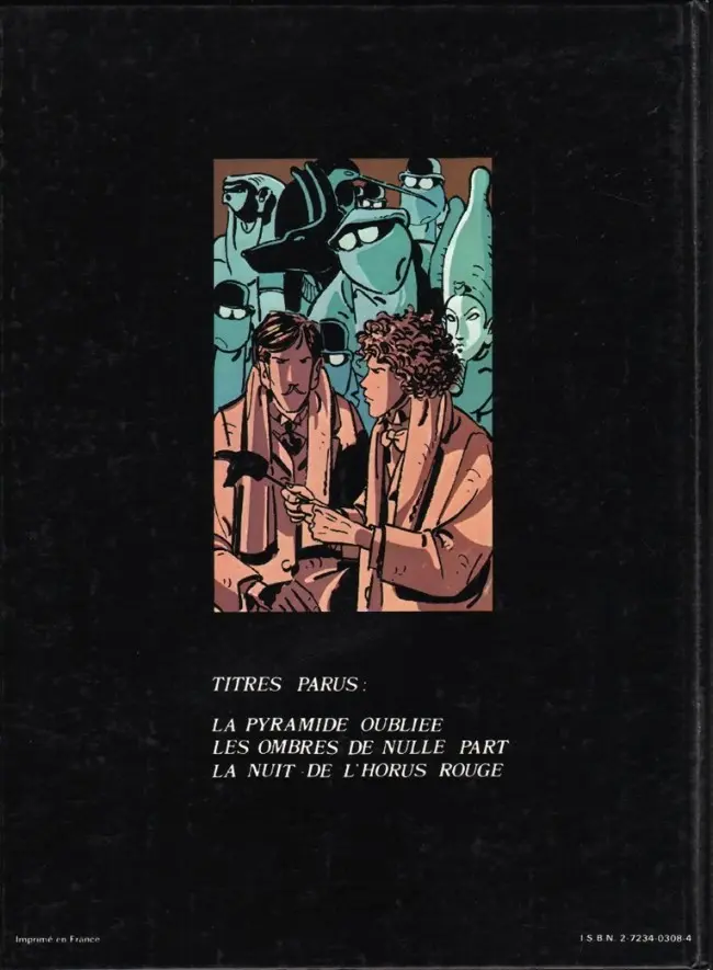 Verso de l'album Victor Billetdoux Tome 3 La nuit de l'Horus rouge