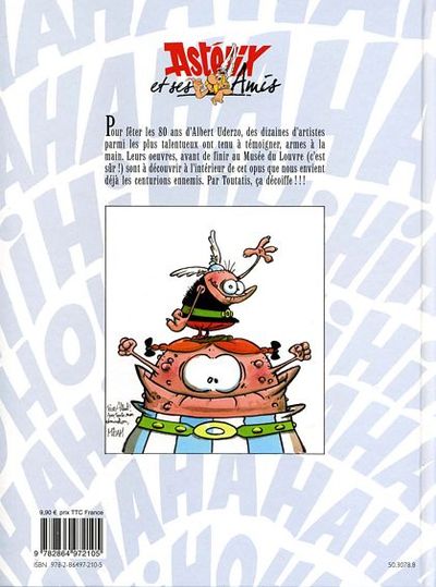 Verso de l'album Astérix et ses amis