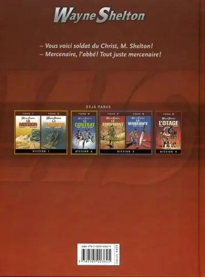 Verso de l'album Wayne Shelton Tome 7 La lance de Longinus