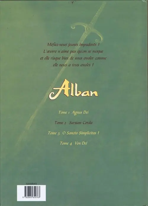 Verso de l'album Alban Tome 2 Sursum corda