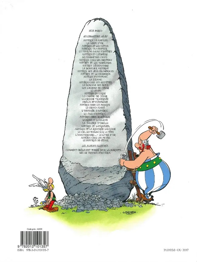 Verso de l'album Astérix Tome 3 Astérix et les Goths
