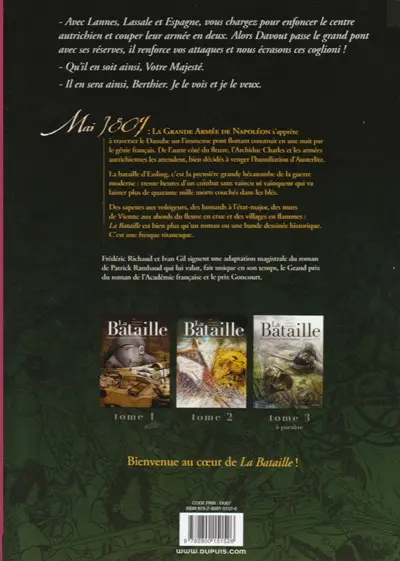 Verso de l'album La Bataille Tome 1 Tome 1 / 3