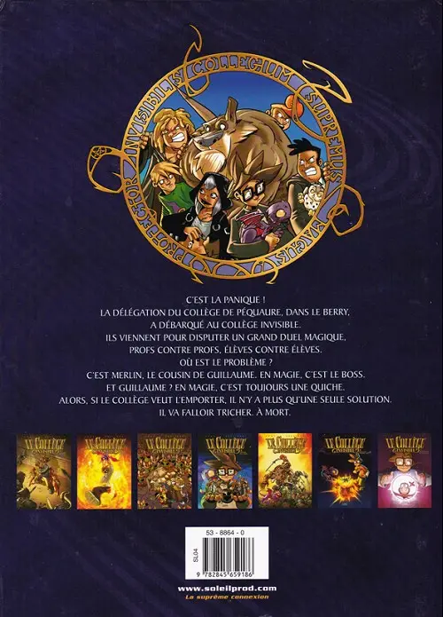 Verso de l'album Le Collège invisible Tome 4 Duelum magickum