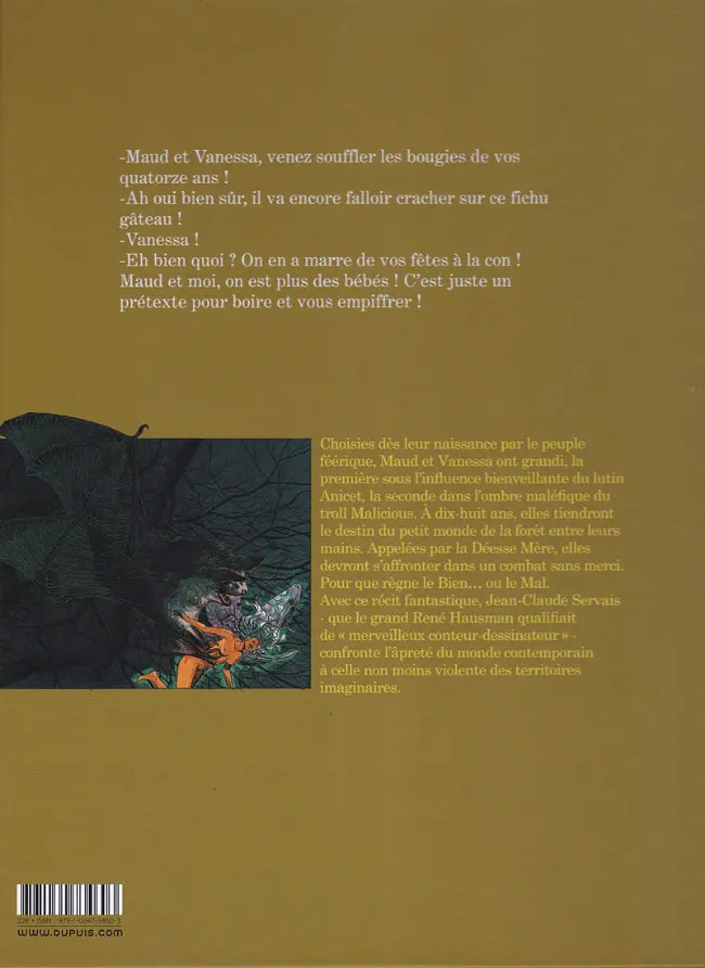 Verso de l'album Déesse blanche, déesse noire