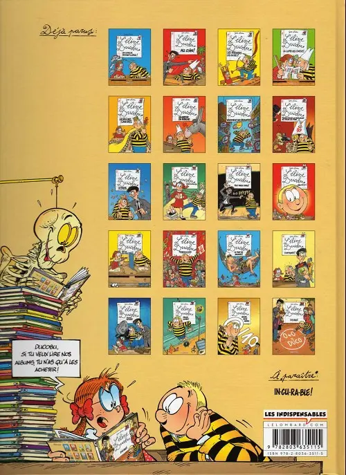 Verso de l'album L'Élève Ducobu Tome 2 Au coin !
