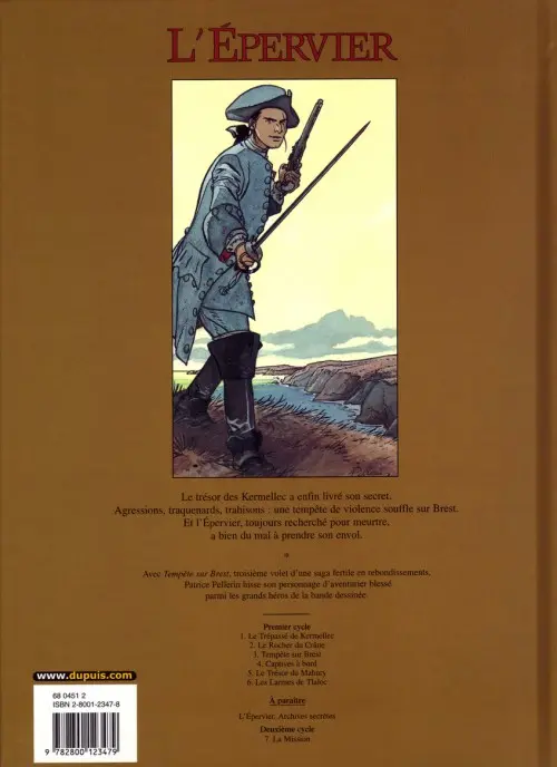 Verso de l'album L'Épervier Tome 3 Tempête sur Brest