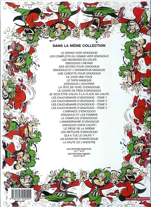 Verso de l'album Iznogoud Tome 1 Le Grand Vizir Iznogoud