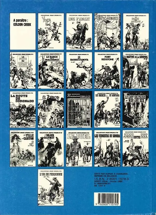Verso de l'album Jerry Spring Tome 2 Yucca Ranch