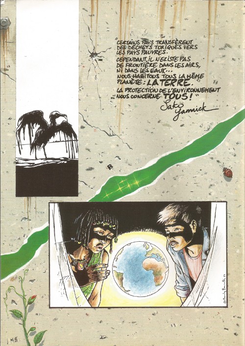 Verso de l'album Les aventures de Sako et Yannick Objectif terre