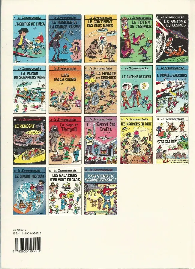 Verso de l'album Le Scrameustache Tome 8 la menace des Kromoks