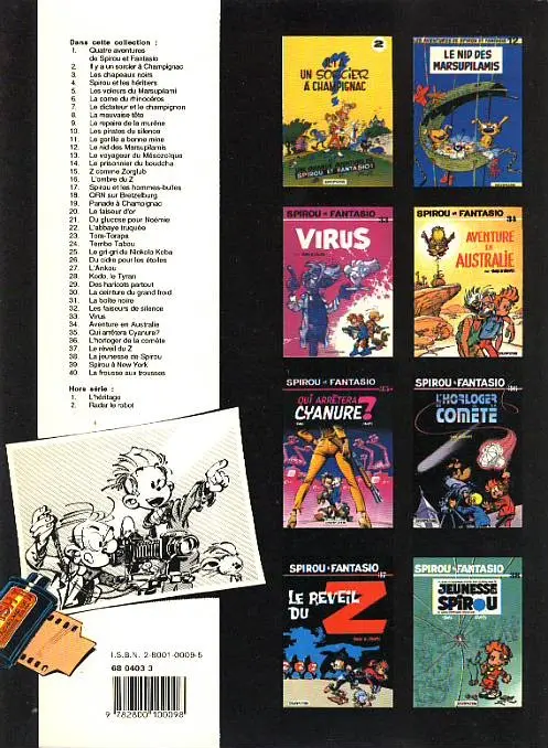 Verso de l'album Spirou et Fantasio Tome 7 Le dictateur et le champignon