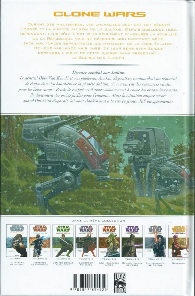 Verso de l'album Star Wars - Clone Wars Tome 3 Dernier combat sur Jabiim