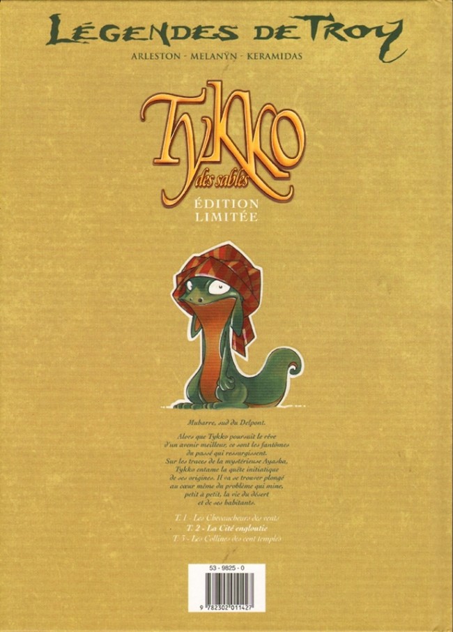 Verso de l'album Tykko des sables Tome 2 La Cité engloutie