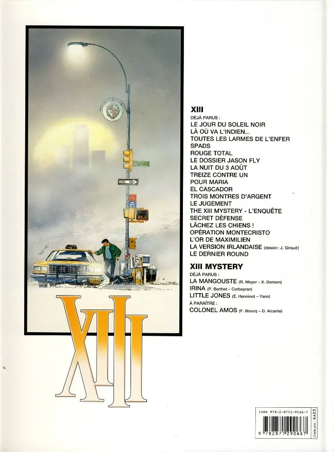 Verso de l'album XIII Tome 9 Pour Maria