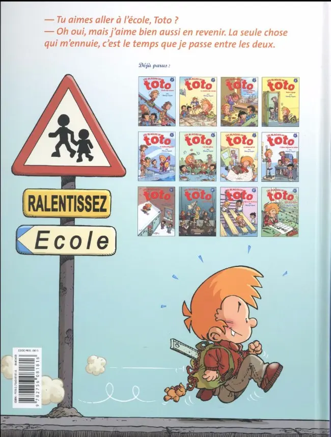 Verso de l'album Les Blagues de Toto Premières farces