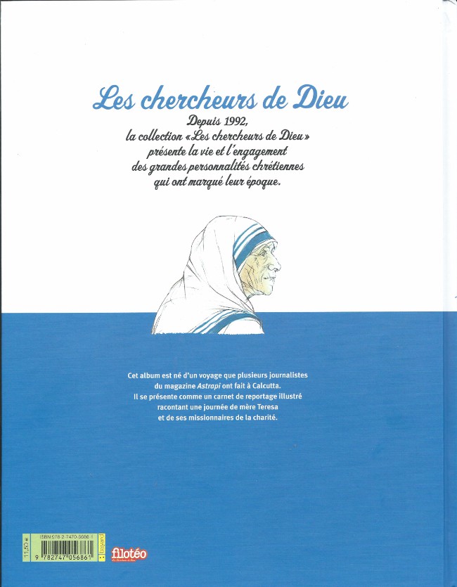 Verso de l'album Les Chercheurs de Dieu Tome 23 A Calcutta avec Mère Teresa