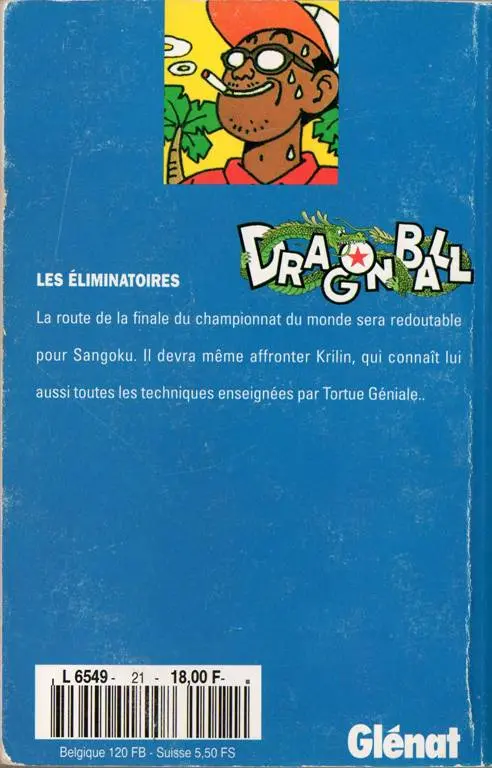 Verso de l'album Dragon Ball Tome 21 Les éliminatoires