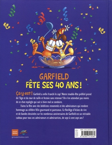 Verso de l'album Garfield Garfield fête ses 40 ans !