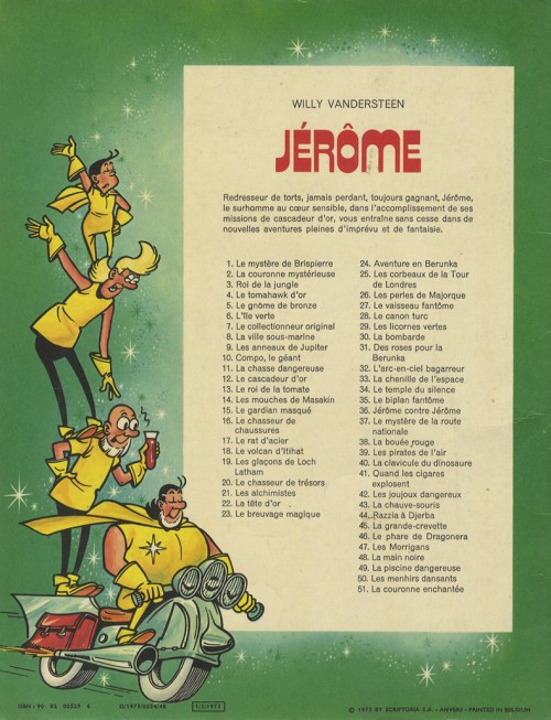 Verso de l'album Jérôme Tome 50 Les menhirs dansants
