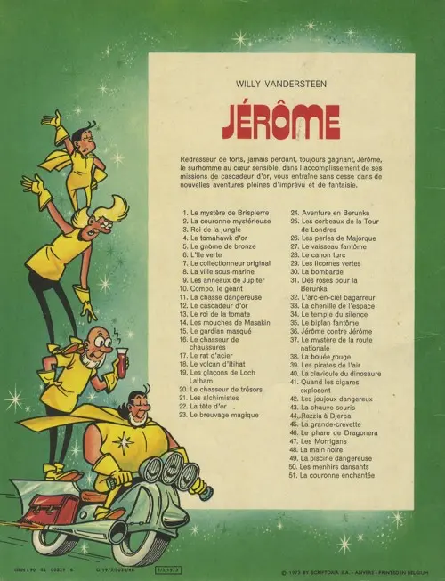 Verso de l'album Jérôme Tome 50 Les menhirs dansants