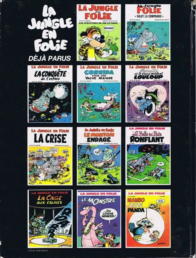 Verso de l'album La Jungle en folie Tome 11 Mambo Zizi Panda