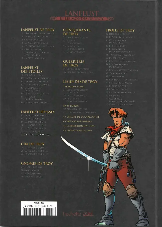 Verso de l'album Lanfeust et les mondes de Troy Tome 23 Lanfeust Odyssey - La Méphitique Armada