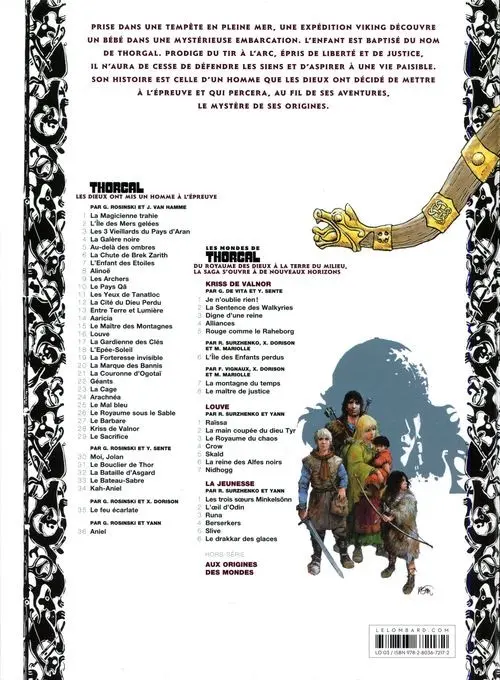 Verso de l'album Thorgal Tome 36 Aniel