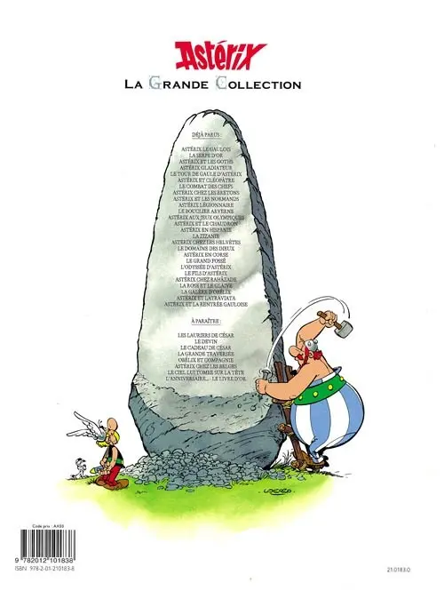 Verso de l'album Astérix La Grande Collection Tome 17 Le domaine des dieux
