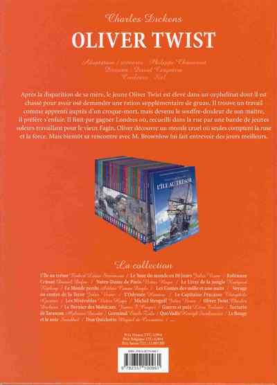 Verso de l'album Les Incontournables de la littérature en BD Tome 15 Oliver Twist