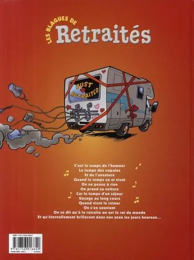 Verso de l'album Les Blagues de retraités Tome 1 Promotion canapé