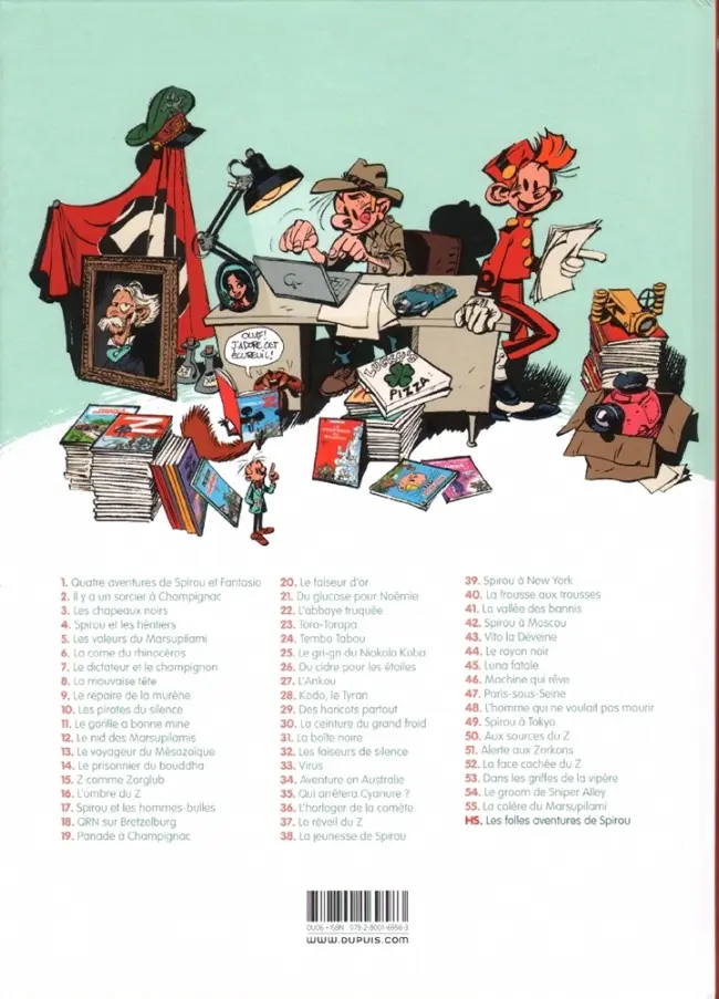 Verso de l'album Spirou et Fantasio Les Folles Aventures de Spirou