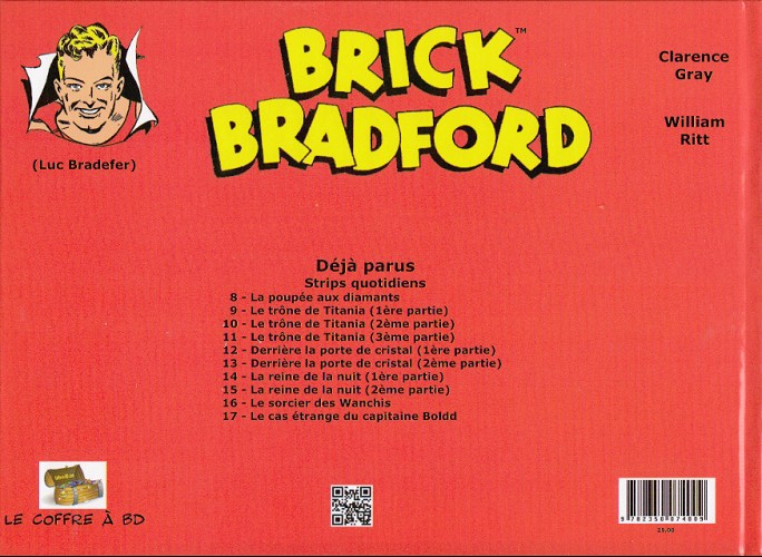 Verso de l'album Brick Bradford Strips quotidiens Tome 15 La reine de la nuit (2ème partie)