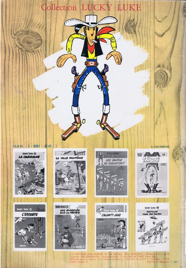Verso de l'album Lucky Luke Tome 21 Les collines noires